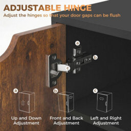 Rustic Brown Printer Stand, 5-Drawer Cabinet On Wheels, Storage Cabinet With Door - thumbnail 6
