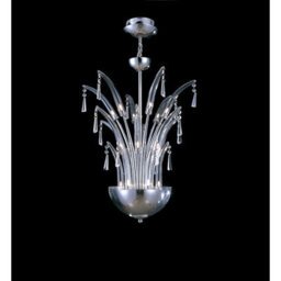 Luminosa Lighting Luminosa Jasper Pendant Round 18 Light G4 Polished Chrome/crystal, Not Led/cfl Compatible - thumbnail 2