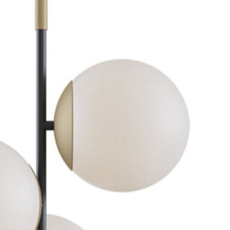 Luminosa Lighting Luminosa Nostalgia Globe Ceiling Pendant Lamp Matt Gold , 3 Light, E14 - thumbnail 4