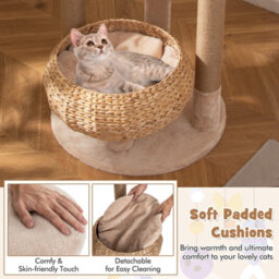 Costway 164 Cm Cat Tree Multi-Level Cat Tower With Jute Scratching Posts - thumbnail 7
