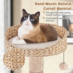 Costway 164 Cm Cat Tree Multi-Level Cat Tower With Jute Scratching Posts - thumbnail 6