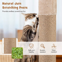 Costway 164 Cm Cat Tree Multi-Level Cat Tower With Jute Scratching Posts - thumbnail 8