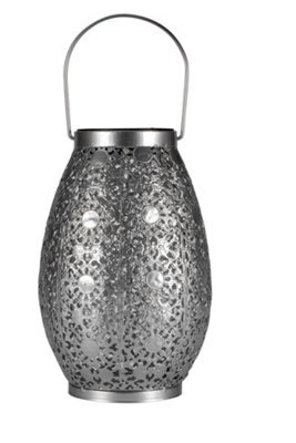 "Paulmann Pauleen 48294 Led Solar Lantern ""sunshine"" Temptation 23.5 Cm Silver Ip44 Solar Light" - image 1