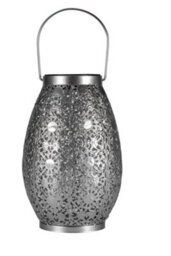 "Paulmann Pauleen 48294 Led Solar Lantern ""sunshine"" Temptation 23.5 Cm Silver Ip44 Solar Light"