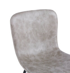 Hallowood Furniture Cullompton Small Black Round Dining Table 90Cm With 2 Taupe Leather Effect Chairs - thumbnail 9
