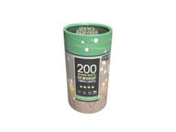Festive Battery Operated Dewdrop Timer Lights - 400 Warm White - thumbnail 1