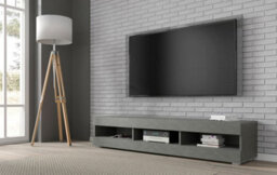 Arte Modern Mantra Tv Cabinet In Grey W1600mm X H320mm X D350mm - thumbnail 3