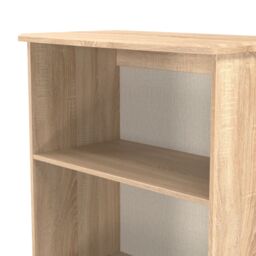 Bergamo Ready Assembled Medium Bardolino Oak Freestanding 2 Shelf Bookcase, (H)1252mm (W)765mm - thumbnail 3