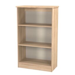 Bergamo Ready Assembled Medium Bardolino Oak Freestanding 2 Shelf Bookcase, (H)1252mm (W)765mm - thumbnail 2