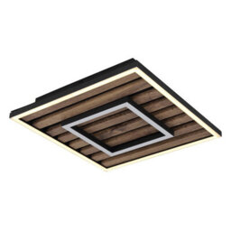 Luminosa Lighting Luminosa Woody 30Cm Integrated Led Semi Flush Ceiling Light Matt Black Led 3000K - thumbnail 5