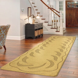 Smart Living Heavy Duty Machine Washable Runner For Hallway, Kitchen Non Slip Floor Mats, Door Mat 80Cm X 150Cm - Ochre - thumbnail 1