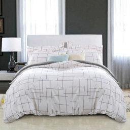 Ameha Printed Duvet Cover 3 Piece Set Tile Pattern Design Reversible & Skin-Friendly Double Size (200X200Cm) - thumbnail 2
