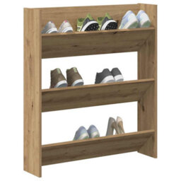 Walplus Wall Shoe Cabinet Artisan Oak 80X18X90 Cm Engineered Wood - thumbnail 4