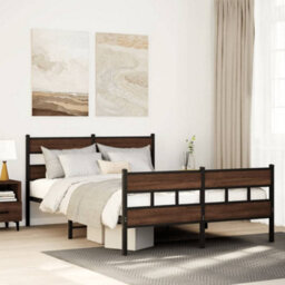 Berkfield Bed Frame Without Mattress With Headboard And Footboard 137X190 Cm