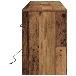 Berkfield Tv Cabinet With Led - Old Wood, 139.5X34X50 Cm, Made From Engineered Wood - thumbnail 7
