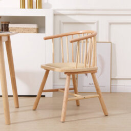 Nordlys Set Of 2 Wood And Natural Rattan Dining Chairs Exotic Boho Dining Room - thumbnail 5
