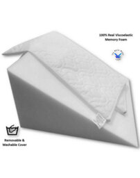 TheWhiteWater Limited Baby Wedge Pillow 100% Real Viscoelastic Pure Foam Bamboo Hypoallergenic Triangle Cushion - Small Wedge Pillow 36 X 32 X 7 Cm - thumbnail 3