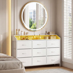 Gainoom Dresser For Bedroom Storage Organizer With Led Lights & Metal Frame - thumbnail 3