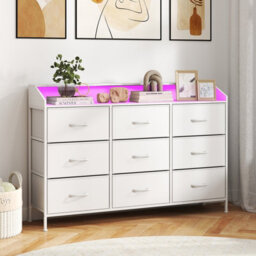 Gainoom Dresser For Bedroom Storage Organizer With Led Lights & Metal Frame - thumbnail 5