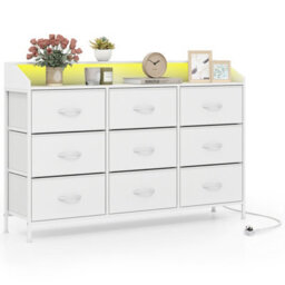 Gainoom Dresser For Bedroom Storage Organizer With Led Lights & Metal Frame - thumbnail 1
