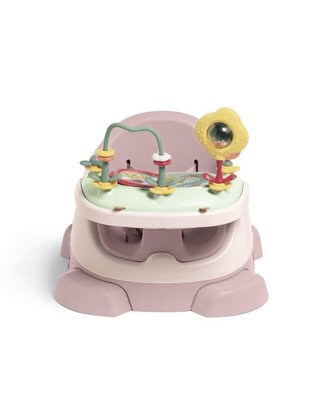 Mamas & Papas Baby Bug Booster Seat For Dining, Detachable Tray, Harness, Adjustable And Non-Slip Feet, Blossom (Pink)