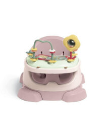 Mamas & Papas Baby Bug Booster Seat For Dining, Detachable Tray, Harness, Adjustable And Non-Slip Feet, Blossom (Pink)