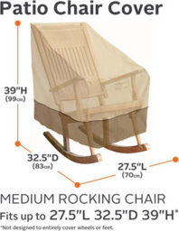 Waterproof Beige Outdoor Garden Chair Cover, 70 83 99 Cm, 210D With Adjustable Drawstring, Uv Protection, Wear-Resistant - thumbnail 2