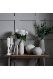 Regola Matt White Ceramic Vase, Modern Minimalist Floral Decor - thumbnail 4