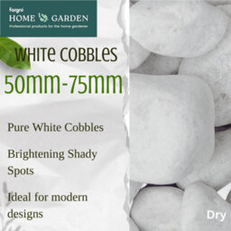 Fargro Home and Garden Fargro™ Home& Garden Decorative Large White Cobbles 50-75mm - Pack Of 2 X 20Kg Bags For Feature Borders & Modern Outdoor Styling - thumbnail 3