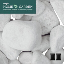 Fargro Home and Garden Fargro™ Home& Garden Decorative Large White Cobbles 50-75mm - Pack Of 2 X 20Kg Bags For Feature Borders & Modern Outdoor Styling - thumbnail 1