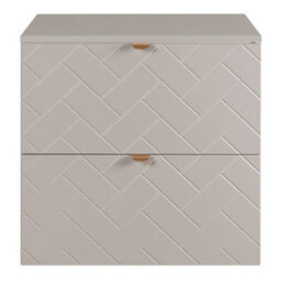 Heze Furniture Trend Herringbone Pattern Door 120Cm Bathroom Cabinet Vanity Unit With Worktop Cashmere - thumbnail 4