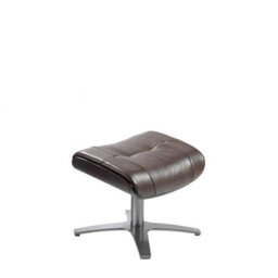 Angel Cerda Stylish Chocolate Brown Leather Ottoman For Modern Living Rooms