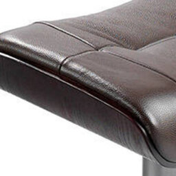 Angel Cerda Stylish Chocolate Brown Leather Ottoman For Modern Living Rooms - thumbnail 4
