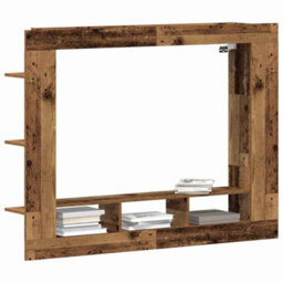 Berkfield Tv Cabinet Wall-Mounted Old Wood 152X22X113 Cm - thumbnail 3
