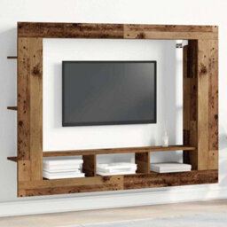 Berkfield Tv Cabinet Wall-Mounted Old Wood 152X22X113 Cm - thumbnail 1