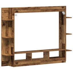 Berkfield Tv Cabinet Wall-Mounted Old Wood 152X22X113 Cm - thumbnail 7