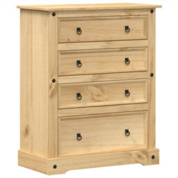 Berkfield Chest Of Drawers Corona 92X48X120 Cm Solid Wood Pine - thumbnail 2