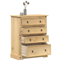 Berkfield Chest Of Drawers Corona 92X48X120 Cm Solid Wood Pine - thumbnail 1