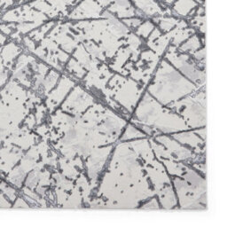 Silver Abstract Modern Easy To Clean Rug For Living Room Bedroom & Dining Room-120Cm X 170Cm - thumbnail 4