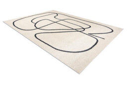 RugsX Carpet Fusion 8297 Cream Dark Grey - Lines, Modern, Abstract 80X150 Cm - thumbnail 1