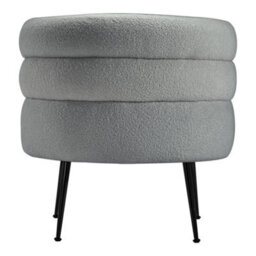 Living And Home Curved Upholstered Single Sofa Accent Chair Armchair With Metal Legs - thumbnail 5