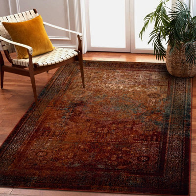 RugsX Wool Carpet Omega Mamluk Vintage Rosette Red 170X235 Cm - image 1