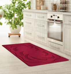 Smart Living Heavy Duty Machine Washable Runner For Hallway, Kitchen Non Slip Floor Mats, Door Mat 40Cm X 60Cm - Red
