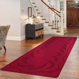 Smart Living Heavy Duty Machine Washable Runner For Hallway, Kitchen Non Slip Floor Mats, Door Mat 40Cm X 60Cm - Red - thumbnail 3