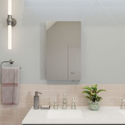 Croydex Cullen Gloss White Wall-Mounted Single Bathroom Cabinet (H) 500mm (W) 300mm (D) 12Cm - thumbnail 6