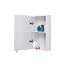 Croydex Cullen Gloss White Wall-Mounted Single Bathroom Cabinet (H) 500mm (W) 300mm (D) 12Cm - thumbnail 4