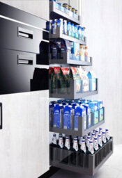 Unknown Fittingsco, Vista Pro, Glass Cutlery Drawer Anthracite, 800W, 450D, 95H (mm) - thumbnail 3