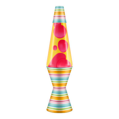"Original Lava Company The Original Lava Lamp Company, Beach Umbrella Retro Lava Lamp, 14.5"" Tall"