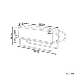 Beliani  Candle Holder Kuhmo Metal Red - thumbnail 3