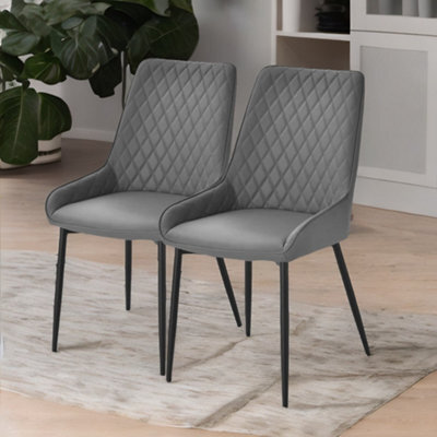 Rafaelo Mobilia 2Pc Faux Leather Dining Chairs Set - image 1